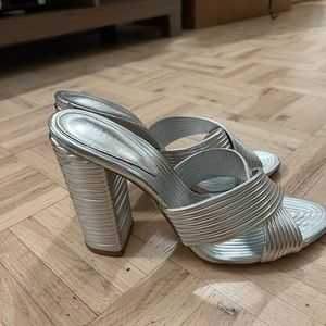 SCHUTZ silver heels